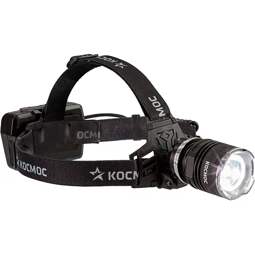 Fonar nalobnyj KOSMOS (KOC853Lit) akkum/10Vt P70 LED/Li-ion18650 3 h 1200mAh/alyum_1