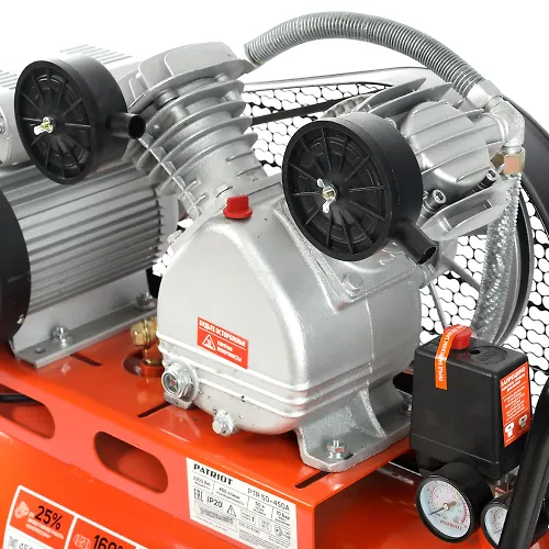 Kompressor Patriot porshnevoj remennoj PTR 50-450A, 450 l/min, 10 bar, 2200 Vt, 50 l, bystrosemnyj 1_3