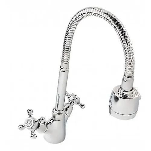 Smesitel dlya kuhni; Vysokij gibkij izliv; Kreplenie - gajka plastmassovaya; 587064-ANT_1