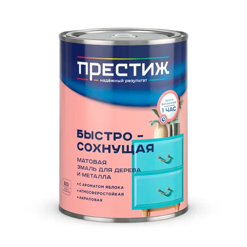 Emal bystrosohnuschaya matovaya Prestizh akrilovaya dlya metalla i dereva shokoladnaya 0,9 kg_1