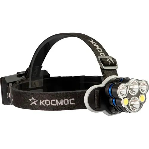 Fonar nalobnyj Kosmos KOC852Lit, akkumulyatornyj, 2 h 4Vt T6, 2 h 2Vt XPE, 2 h 2Vt COB, Li-ion 2 h 1200mAh_1