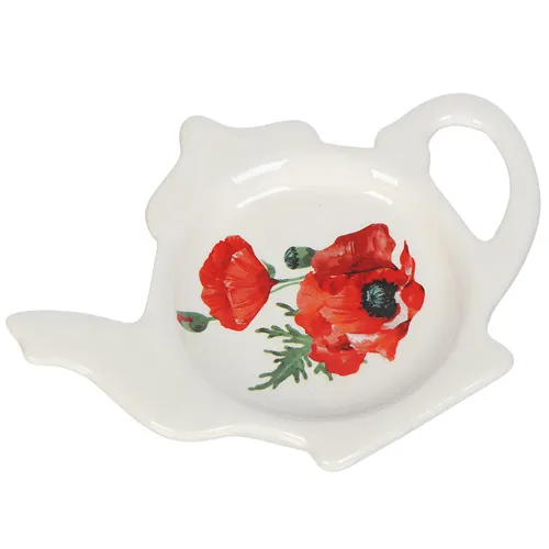 Podstavka dlya chajnyh paketikov, dolomit, figurnaya, 12h8.4 sm, Daniks, Alyj mak (455662)_1