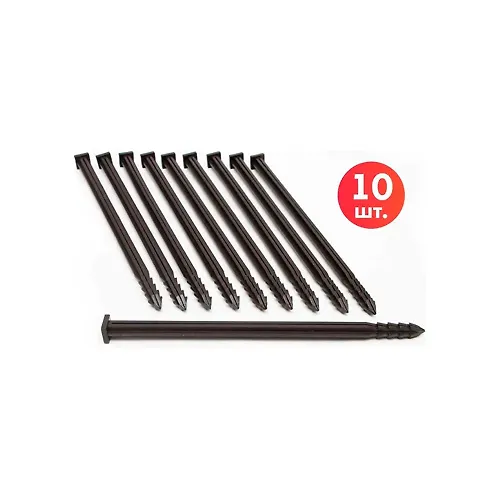 Kolyshek dlya bordyurnoj lenty Protekt 300 mm, 10 sht/paket (Korichnevyj)_1