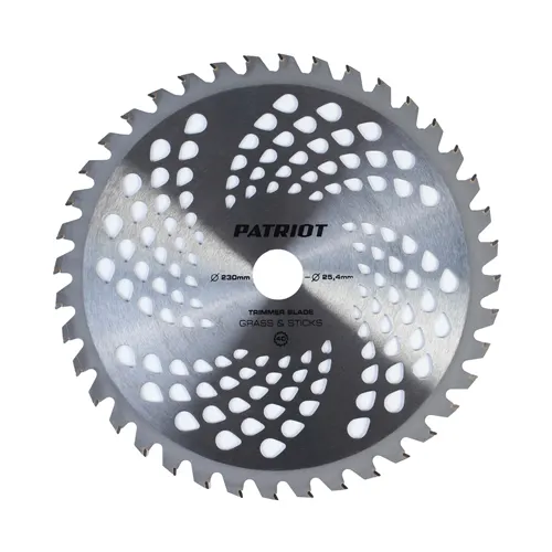Nozh PATRIOT TBS-40P, D=230*25,4mm, tolschina 1,3 mm 40 zubev_1