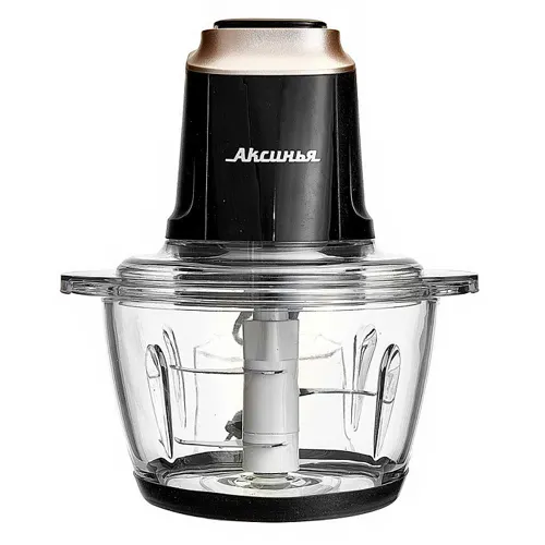 Izmelchitel AKSINYA KS-501 chasha steklo, 1,2l, 400Vt., chernyj_1