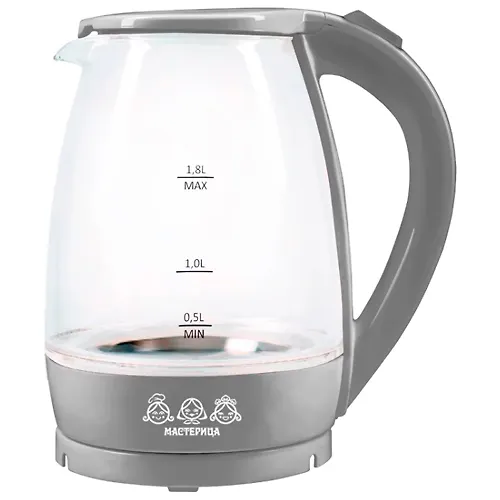 CHajnik elektricheskij Masteritsa EK-1801G dymchatyj, 1,8l., steklo, 1850 Vt_1