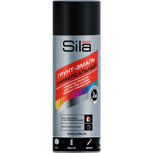 Kraska aerozolnaya universalnaya Sila HOME chernyj grunt 520 ml SILP 012_1