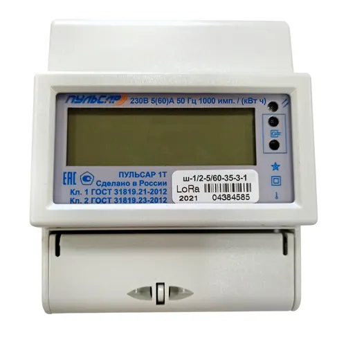 Elektroschetchik odnofaznyj mnogotarifnyj PULSAR 1TshO-5/60-35-PD1-1/2K-2; 5/60A; rele; N00024084_1