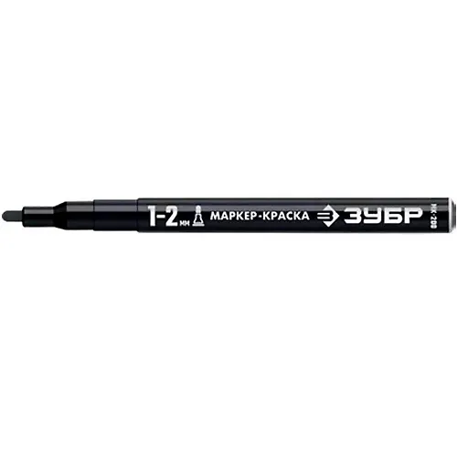 Marker-kraska ZUBR, 1 mm kruglyj, chernyj, MK-200, seriya Professional 06326-2_1