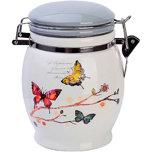 60123 Banka dlya sypuchih 700ml Babochki v sadu dol/zhel LR (h36) 