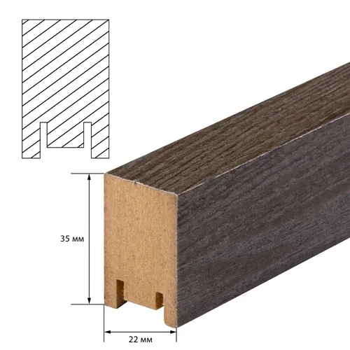 Rejka MDF interernaya 2700 h 35h 22 YAsen Temnyj 