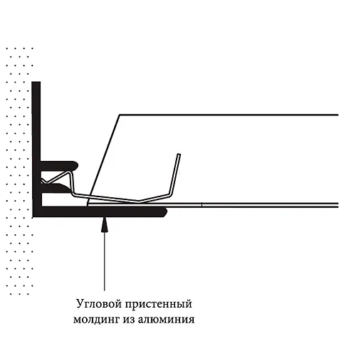 Pristennyj molding ARMSTRONG RA 4 F RUS 4000x25x25x1.2 mm, BELYJ RAL 9010 778400_1