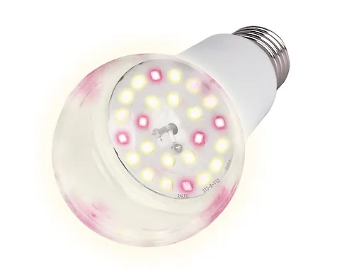 Lampa svetodiodnaya dlya rastenij Uniel LED-A60-10W/SPFB/E27/CL PLP30WH, forma A, 10 Vt_3