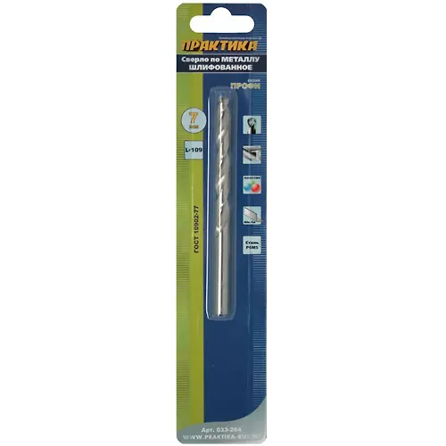 Sverlo po metallu PRAKTIKA R6M5  7,0 h 109 mm (1sht.) blister_1