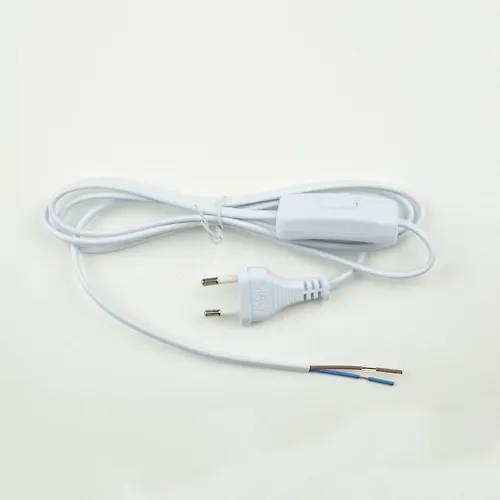 Setevoj shnur s vilkoj i vykl. 2A, 500Vt, 1,7m. Bel..TM UnielUCX-C10/02A-170 WHITE UL-00004428_1