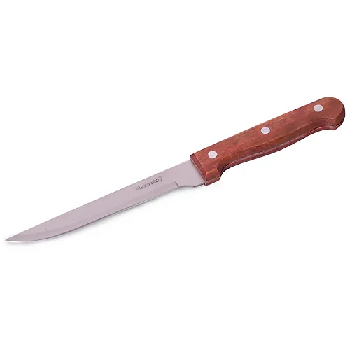 Nozh dlya kostej iz nerzhaveyuschej stali s derevyannoj ruchkoj (lezvie 14.5sm, rukoyatka 12sm) (5308)_1