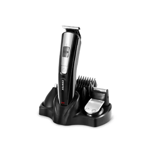 Nabor dlya strizhki Centek CT-2133 (Black) 4 nasadki, 4 grebnya, baza s podzaryadkoj_1