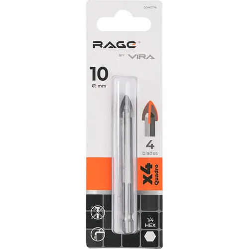 554074 Sverlo po steklu i keramike Quadro-X HEX 10 mm RAGE by VIRA_1