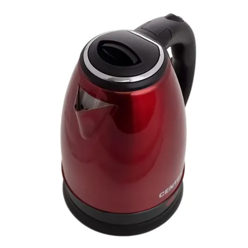 CHajnik Centek CT-1068 RED (krasnyj) metall 2l, 2000W, hromirovannaya vstavka na kryshke_1
