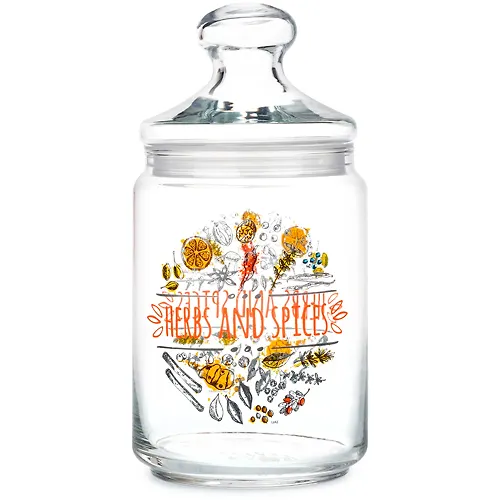 Banka dlya produktov HERBS END SPAJSIS 1l s kryshkoj art.Q4180_1