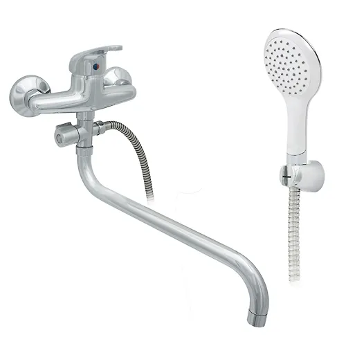 Smesitel dlya vanny i dusha odnorychazhnyj TSS-SM 300/1-7 D35 M-42 s kruglym izlivom 350 mm i lejkoj Sonata 120 mm ST300160_1