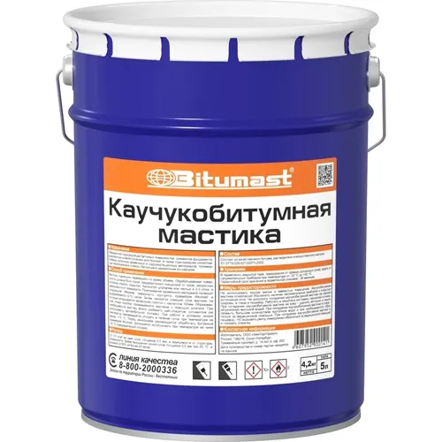 Mastika kauchukobitumnaya BITUMAST 5l 4,2kg/metall_1