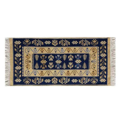 Kovrik dlya v/k DEKOTEX KILIM iz 1sht 50h80sm UK1378 (sinij-bezhevyj) 1/60_1