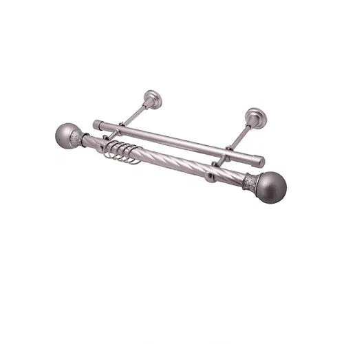 Karniz kovanyj Le-Grand d25/19 mm Tvist 1,6m 2ryadnyj Kapitel serebro-matovoe t/u GP_1
