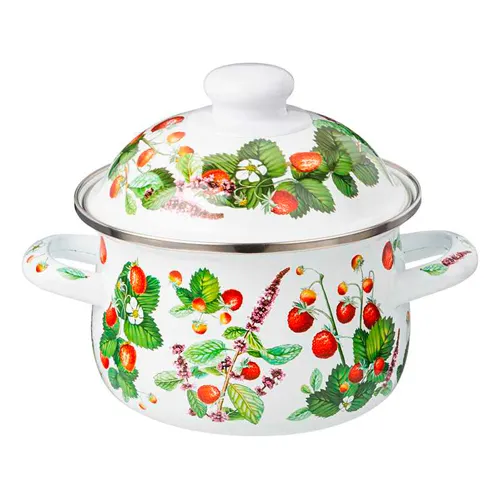 Kastryulya agness emalirovannaya s emal.kryshkoj, 1.5 l, 16*10 sm 934-560_1