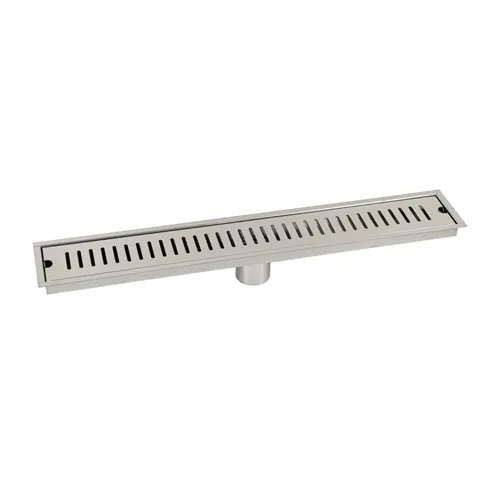 Trap 600h100 mm nerzh stali , tolsch. 0.8mm linejnyj , vertikalnyj, s zazorom pod plitku 00049 SANAKS_1