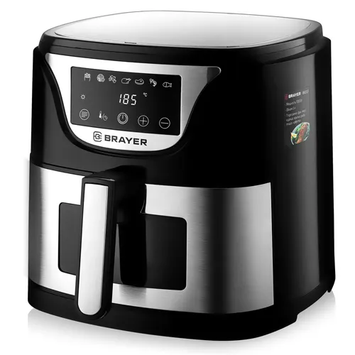 Aerogril BRAYER 2037BR, 1500Vt, 5l, t.200S, semnaya reshetka, tajmer, LCD-displej, 7 programm_1
