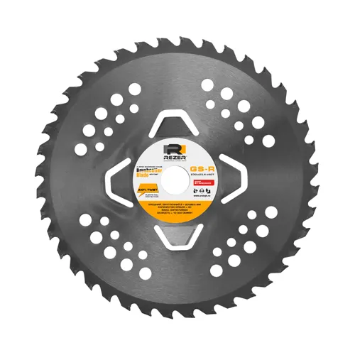 Disk dlya trimmera Rezer GS-R, 230mm x 25.4mm x 1.3mm x 40T ANTI-TWIST zaschita ot namatyv-ya 40 zub_1