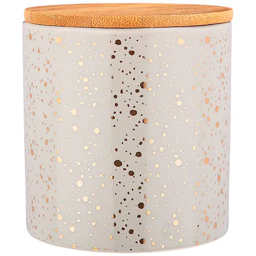 Emkost dlya sypuchih produktov s bambuk.kryshkoj 10*10*10.6 sm. / 430 ml. 490-441_1