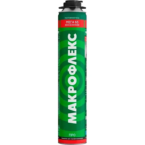 Pena montazhnaya Makrofleks Mega 65 PRO vsesezonnaya 850 ml. 3053391_1