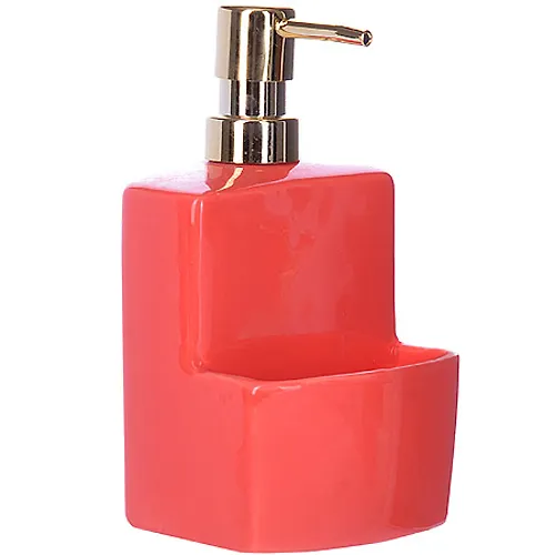 29834 Dozator dlya moyuschih sredstv s podstavkoj dlya gubki 380ml. MB (h24)KRASNYJ 