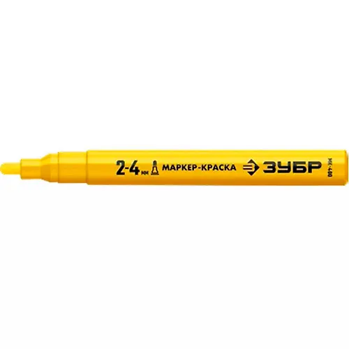 Marker-kraska, kruglyj nakonechnik ZUBR MK-400 zheltyj, 2-4 mm 06325-5_1