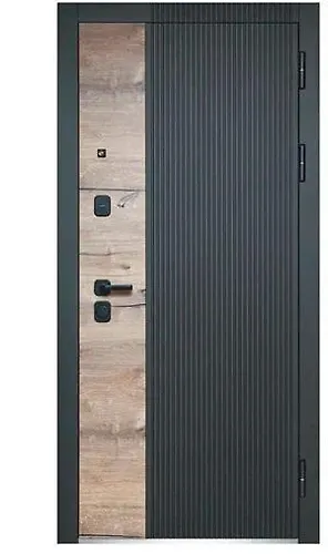 Dver met.LUXOR 2MDF Dub Vertikal ZERKALO 860 pravaya_2