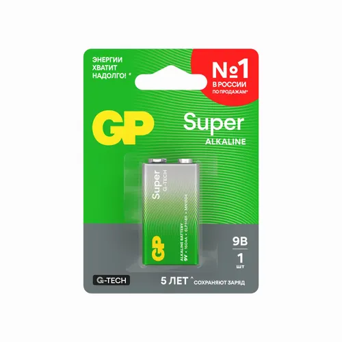 Elementy pitaniya GP Super Alkaline G-Tech 1604AA21-5CRSBC1 9V (Krona) 1 sht_1