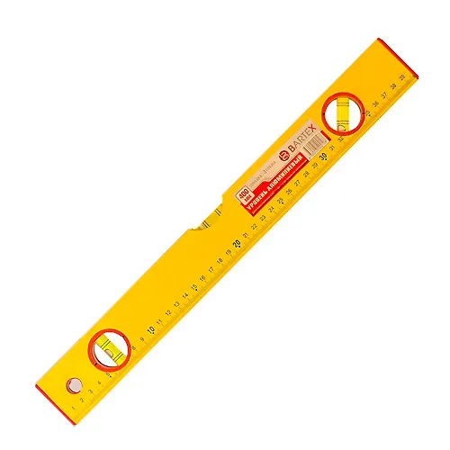 Uroven alyuminij, 400 mm, 3 glazka, linejka, zheltyj, Bartex, HJ-88D (138330)_1
