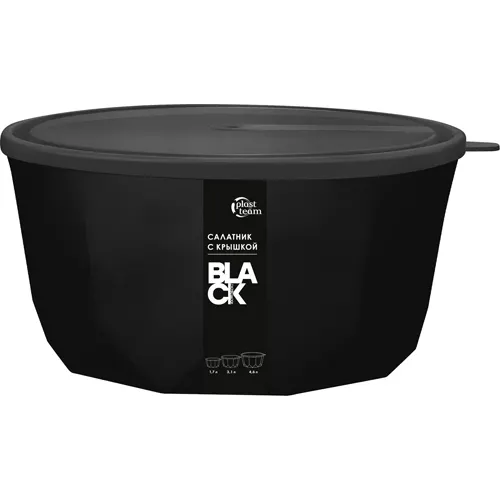 Salatnik Plast Team BLACK s kryshkoj 3,1 l, PT1714_1