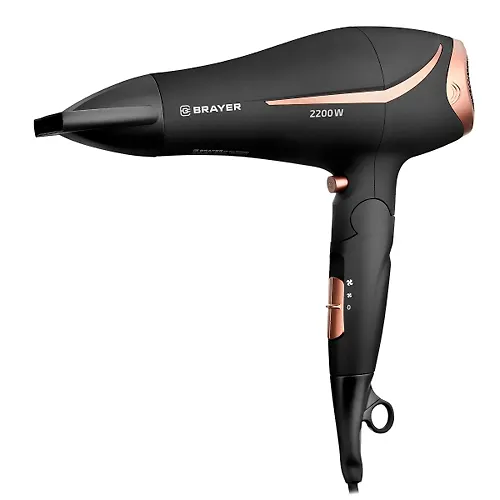 Fen Brayer 3000BR-BN 2200 Vt, 2 skorosti, holodnyj vozduh, skladnaya ruchka, semnyj filtr, 1,8 m_1