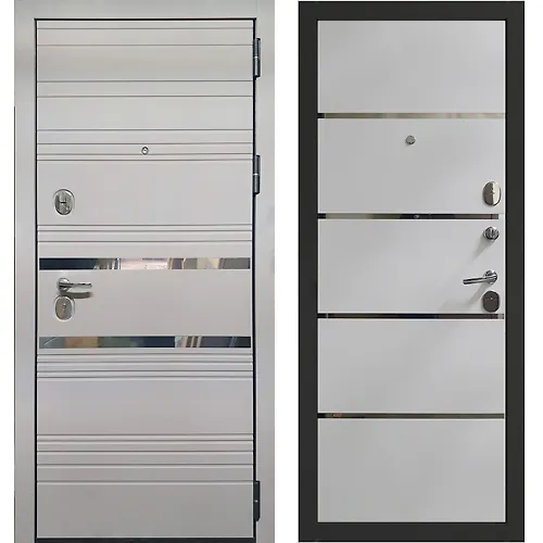 Stalnaya dver FLAT STOUT X 42 860*2050 R  Soft smoki belaya muar chern. s blestkami_1