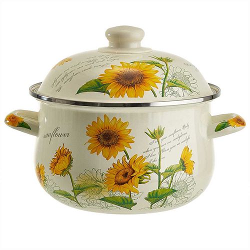 MetaLLoni EM-1510 Kastryulya emalirovannaya s emalirovannoj kryshkoj 2,8 l,d=20sm,