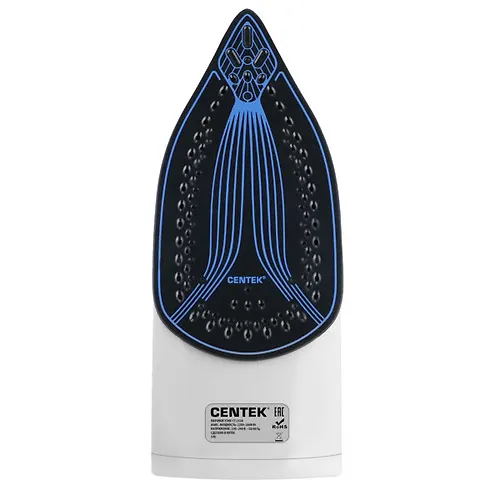 Utyug Centek CT-2350 BLUE (sinij) 2600Vt, KERAMICHESKAYA podoshva, VYSOKAYA MOSCHNOST, 300 ml_2