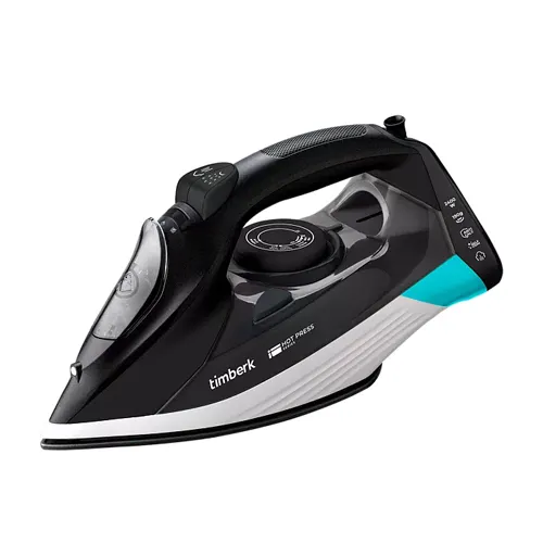 Utyug Timberk T-KSI01 chernyj, 2400 Vt, 350 ml, keramika CERAMIC MICRO, parovoj udar 190 g/min_1