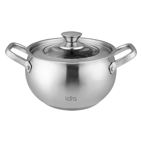 Kastryulya Lara Tokio 20x12,5sm 4.1l, induktsionnoe kapsulirovannoe dno, kryshka so steklyannoj vstavkoj_1