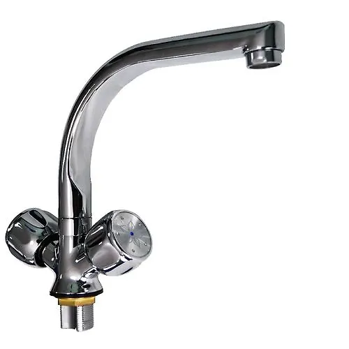 Smesitel kuhonnyj RUSSIA-MOSCOW metallokeramika  s satenovoj ruchkoj 2155_1
