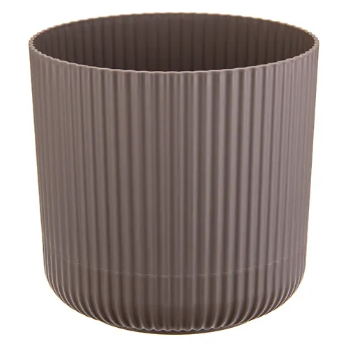 Kashpo VELVET D160mm 2,5l s pristegnutym poddonom seryj M3181_1