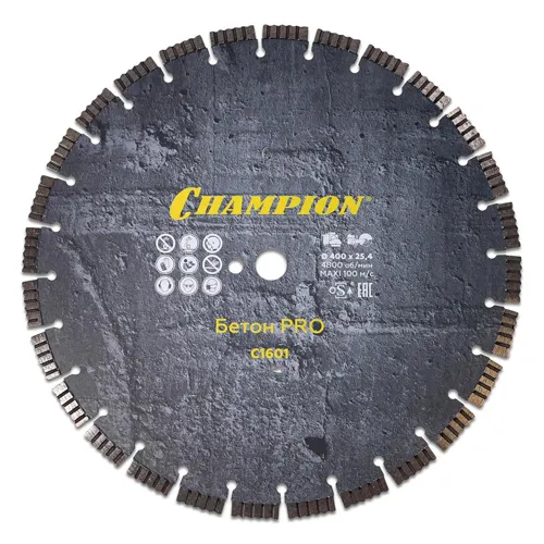 Disk almaznyj CHAMPION beton PRO 400/25,4/12 Concrete Crunch (zhelezobeton, staryj beton) S1601_1