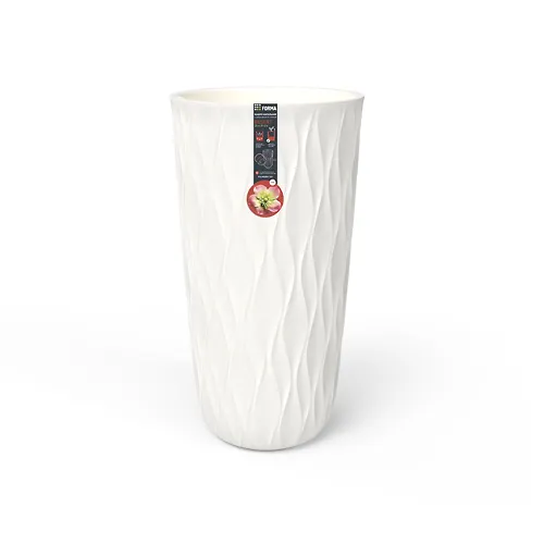 Gorshok dlya tsvetov s drenazhnoj vstavkoj Desert 21l (d266, h513mm) (molochnyj) S8680700 